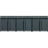Westmann Metall Mülltonnenbox Moderna 6 6x240 L Anthrazit 83x417x135 cm