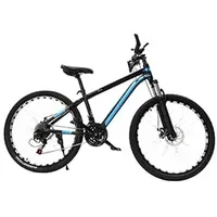 MIKIYUEER 26 Zoll Mountainbike MTB 21-Gang Aluminiumrahmen|Leistungsstarke Stoßdämpfende Gabel, Mechanische Scheibenbremsen Fahrrad für Jungen, Mädchen, Herren und Damen (Blau)