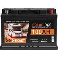 Solarbatterie 100Ah 12V EXAKT DCS Wohnmobil Versorgung Boot Batterie 80Ah 90Ah