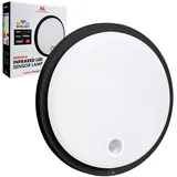 Maclean Brackets Maclean MCE525 LED-Lampe mit PIR 10 W IP65 Neutral 4000 K 1000 lm Deckenleuchte für den Außen- und Innenbereich mit Dauerbetrieb | Energieklasse F (Schwarz)