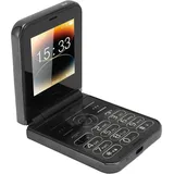 2G Entsperrtes Klapphandy für Senioren, Mobiltelefon mit Großen Tasten und 4 SIM-Karten Im Standby-Modus, 2,6-Zoll-Bildschirm, GSM Entsperrtes Klapphandy 1400 MAh (Black)