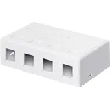 goobay Keystone Leergehäuse 4-Port