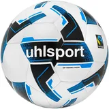 Uhlsport Top Training Synergy Fairtrade Fußball Spielball Trainingsball in Synergy-G1-Technologie - für alle Altersklassen - Fairtrade Zertifiziert, weiß/schwarz/blau