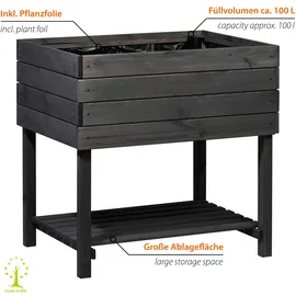 Dobar Hochbeet Kubus 2.0 78 x 58 x 78 cm Anthrazit