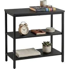 Relaxdays Nachtschrank 61 x 60 x 30 cm Schwarz