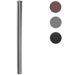 WPC-Pfosten Sarthe-WPC-Zaun, Pfeiler Pfahl, Stecksystem 1,88m ~ grau