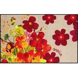 SALONLOEWE Fußmatte Lifestyle Maggio 50x75 cm Eingangs-Matte waschbar bunt Blumen Fussabtreter