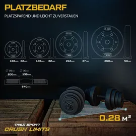 trex sport Kurzhanteln Set 2er Set 40 kg schwarz