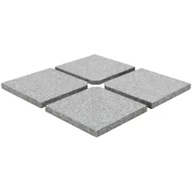 vidaXL Schirmständer Granit 47 x 47 x 4,5 cm Grau