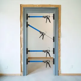 Tectake tectake® 6er-Set Türspanner, stufenlos höhenverstellbar, Belastbarkeit 30 kg je Spanner, mit Schnellspannsystem