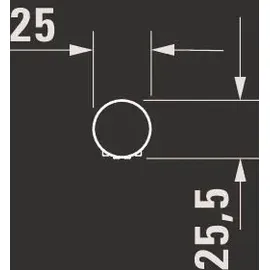 Duravit Stabbrause MinusFlow 187mm, Anschl.-G. G 1/2, rd, sw matt