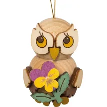 Kuhnert Christbaumschmuck Eulenkind mit Blume - 4 cm
