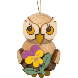 Kuhnert Christbaumschmuck Eulenkind mit Blume - 4 cm