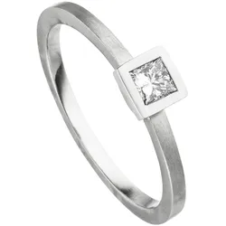 Fingerring JOBO "Ring mit Diamant 0,20 ct." Gr. 54, grau (platin 950), Fingerringe, Damen, 54, SI = kleine Einschlüsse, Platin 950-Diamanten, Platin 950, Diamanten, 950 Platin