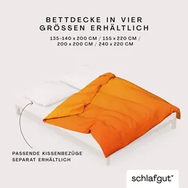 schlafgut Woven Satin Gelb/Orange 135 x 200 cm