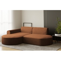 Fun Möbel Ecksofa Designersofa BONDY in Stoff Neve Ziegelbraun