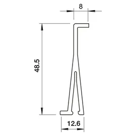 OBO Bettermann Trennwand PVC,grau 2371 60