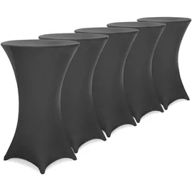 DETEX 5x Stehtischhusse Ø70 cm anthrazit