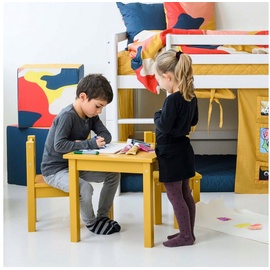 Hoppekids Kindersitzgruppe »MADS Kindersitzgruppe«, (Set, 2 tlg., 1 Tisch, 1 Stuhl), in vielen Farben, mit einem Stuhl, gelb