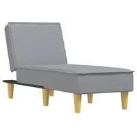 vidaXL Chaiselongue, Sofa in 3 Positionen zum Sitzen Entspannen Schlafen Verstellbar, Couch in Eleganter Optik, Liege Schlafsofa Loungesofa Liegesofa, Hellgrau Stoff