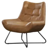 KAWOLA Snooze Leder 82 x 76 x 93 cm cognac