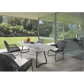 Sit Mobilia Tisch Oslo Edelstahl 140 x 95 cm Weiß