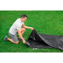 BESTWAY PVC-Abdeckplane Ø 555 cm, schwarz, rund