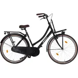 AMIGO Sturdy - Hollandrad - Retro-Fahrrad - Damenfahrrad - Citybike -28 Zoll 53 cm - Damenrad - Rücktrittbremse und V-Brake - Mattschwarz