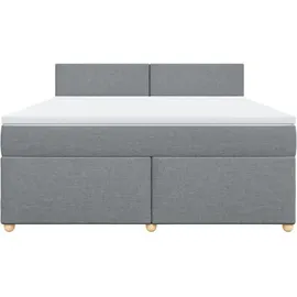 vidaXL Boxspringbett 180 x 200 cm Hellgrau