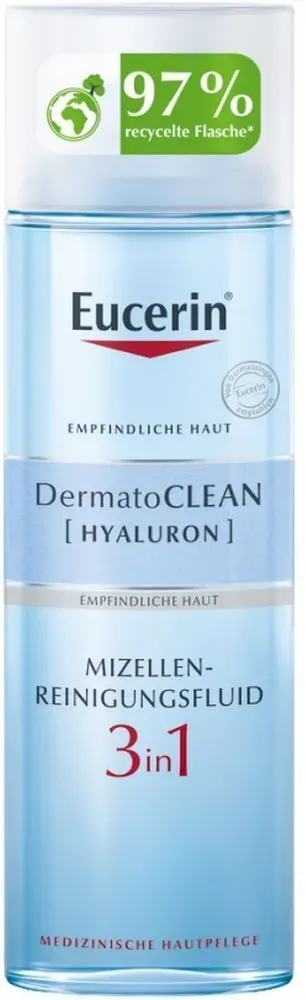 Eucerin DermatoClean [Hyaluron] Mizellen-Reinigungsfluid 3 in 1 – milde & gründliche Gesichtsreinigung