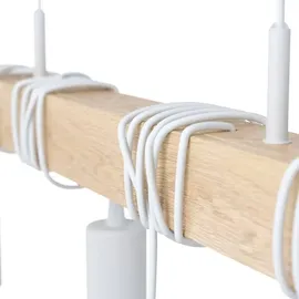 EGLO Townshend 4-flg. Ø 10,5 cm Holz und Stahl