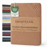 EXKLUSIV HEIMTEXTIL Spannbettlaken Frottee 90 x 200 cm Nougat