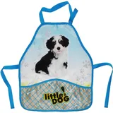 alles-meine.de GmbH Kinderschürze Hunde - mit 2 Taschen - Größenverstellbar Schürze - Hund für Kinder Jungen Mädchen beschichtet Tiere Welpen