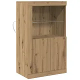 vidaXL Sideboard mit LED-Lichtern Artisan Eiche 60,5x37x100 cm