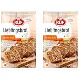 RUF Lieblingsbrot Karotte-Nuss, Brot-Backmischung, Brotmischung, Brotteig-Mischung, für Brot wie vom Bäcker, glutenfrei, ohne Mehl und Hefe, 1 x 600g (Packung mit 2)