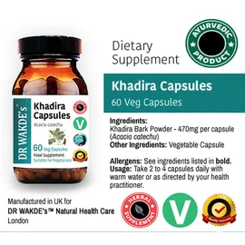 DR WAKDE'S® Natural Health Care, London Khadira Kapseln 60 Veg Caps