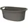 branq home essential BranQ Cotton Wäschesammler Ovaler Wäschekorb Wäschewanne Ergonomische Griffe 60L Waschbehälter Für Badezimmer (Dunkelgrau)