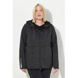 Ulla Popken Strickfleece-Jacke Schwarz 50