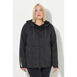 Ulla Popken Strickfleece-Jacke Schwarz 50
