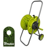 Bradas Schlauchwagen Schlauchtrommel Tragbar Schlauchhalter 1/2" 50m LIME LINE CLOVER LE-9104 BRADAS 2242