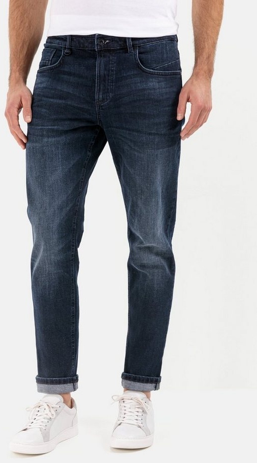camel active 5-Pocket-Jeans Selvedge Jeans mit Smartphone Tasche Tapered Fit blau 34