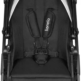 lionelo BIANKA Kinderwagen Autotransporter, Autositz, klappbar, Travel System Rückenlehne, Räder Polsterung, Verdeck XXL-Sc... - Schwarz