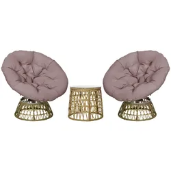 Outsunny - Gartenmöbel-Set - 85Lx70Wx82Hcm - Kaffee