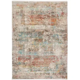 OCI DIE TEPPICHMARKE Teppich OCI DIE TEPPICHMARKE "BESTSELLER CAVA", bunt (multi), B:300cm H:8mm L:400cm, Kunstfaser, Viskose, Teppiche, Teppich, Glanz Viskose, mit Fransen, Hoch Tief Struktur, Vintage, Wohnzimmer, Topseller