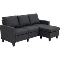 Homcom Ecksofa Stoffsofa Eckcouch Couchgarnitur mit zwei Liegesesseln und einer Chaiselounge 197 x 139 x 91 cm