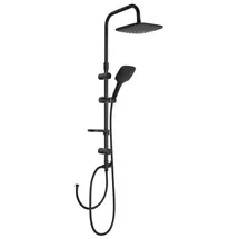 a&n&a aQualine Aqualine KERA Duschsäule mit Armaturenanschluss, Schwarz matt - Duschgarnitur