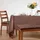 Homescapes Tischdecke 100% Baumwolle 137 x 178 cm Braun