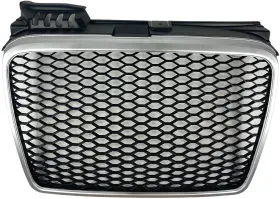 Frontgrill ohne Emblem für Audi A4 B7 (2004-2008) - RS-Look - Silber / Matt