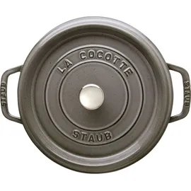 Staub Cocotte 24 cm rund graphitgrau
