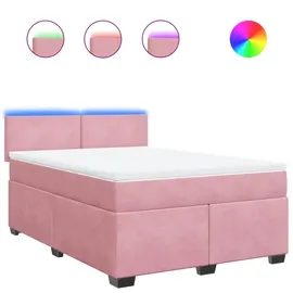vidaXL Boxspringbett 140 x 200 cm Rosa